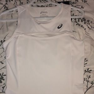 White Asics tennis tank top! never worn!